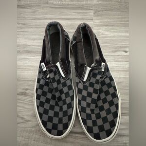 Vans Checkered Black and Gray Sneakers w9.5 / m8